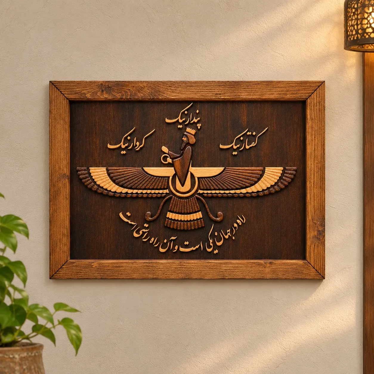 تابلو فروهر - صنایع دستی چوبی دست‌ساز محصولات چوبی بخشنده
